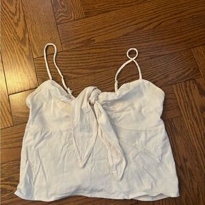 Brandy Melville White Tie Front Camisole